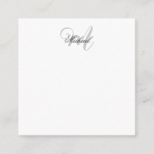 Monogrammad, minimalistisk, vanlig modern tilläggskort