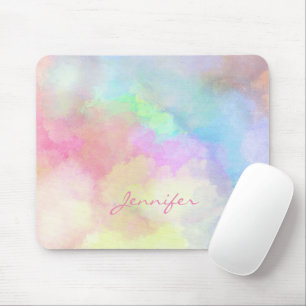 Monogrammad mjuk pastel Watercolor Musmatta