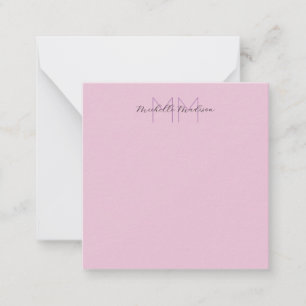 Monogrammad Modern Handwrite Namn Initialer Anteckningskort