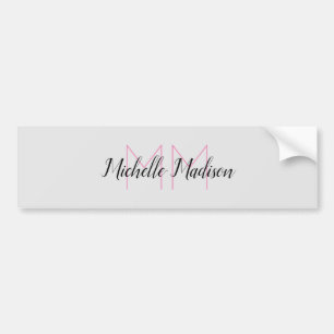 Monogrammad Modern Handwrite Namn Initialer Bildekal
