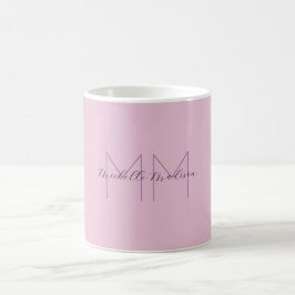 Monogrammad Modern Handwrite Namn Initialer Kaffemugg