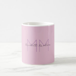 Monogrammad Modern Handwrite Namn Initialer Kaffemugg
