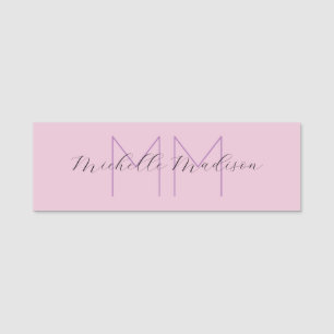 Monogrammad Modern Handwrite Namn Initialer Namnbricka