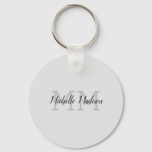 Monogrammad Modern Handwrite Namn Initialer Nyckelring