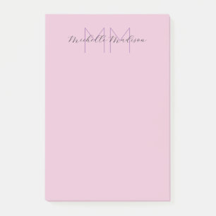 Monogrammad Modern Handwrite Namn Initialer Post-it Block