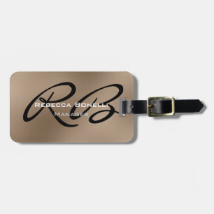 Monogrammad Modern Plain Minimalist - enkel bagage Bagagebricka