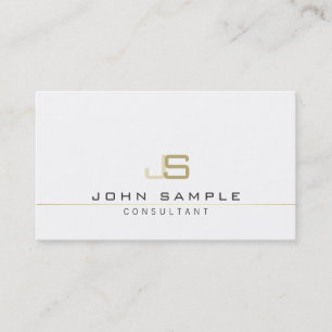 Monogrammad Modern Professionell Elegant Consultan Visitkort