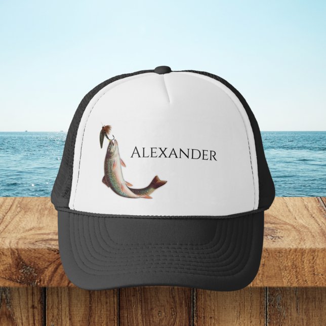 Monogrammad Namn-fiskare FlyFishermen Fågla Hat Keps (Skapare uppladdad)