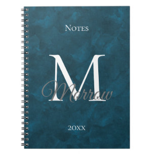 Monogrammad namn och år anteckningsbok