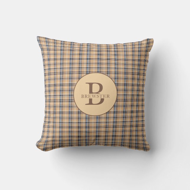 Monogrammad New Home Family Namn Kudde (Framsida)