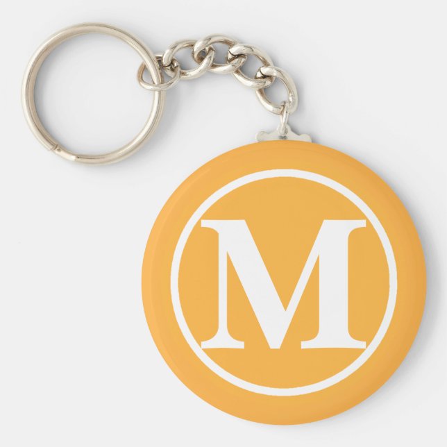 Monogrammad Orange BB Nyckelring (Framsidan)