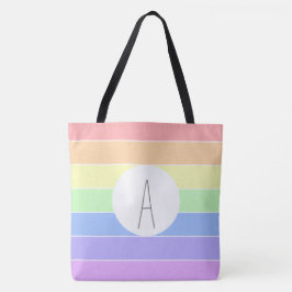 Monogrammad Pastel Rainbow Colorful Rand Tygkasse