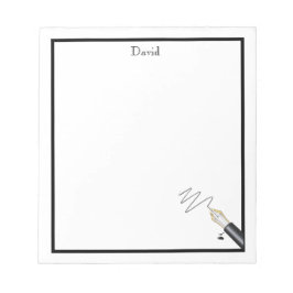 Monogrammad pennanteckningsblock anteckningsblock