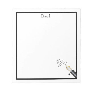 Monogrammad pennanteckningsblock anteckningsblock