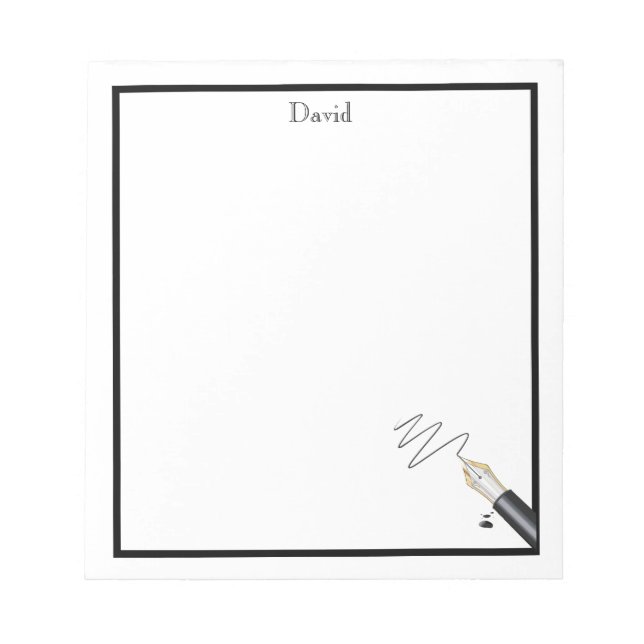 Monogrammad pennanteckningsblock anteckningsblock (Framsida)