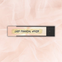 Monogrammad persiko- och Guld-företag |