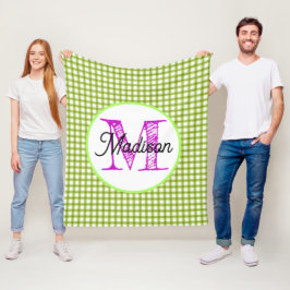 Monogrammad personalize fleece filt