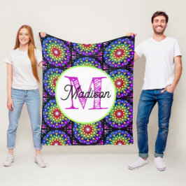 Monogrammad personalize fleece filt