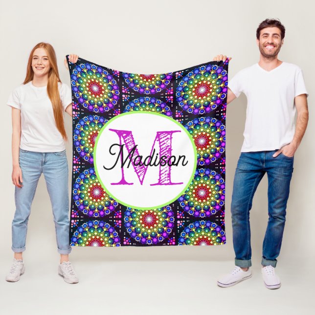 Monogrammad personalize fleece filt (På plats)