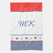 Monogrammad Personlig Beach House Hand Towel