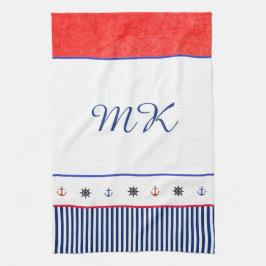 Monogrammad Personlig Beach House Hand Towel Kökshandduk