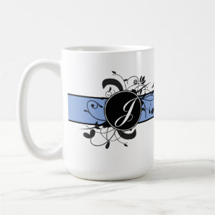 Monogrammad Personlig Finare Flourish Kaffemugg