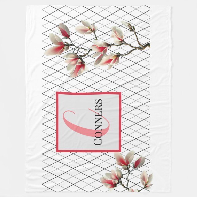 Monogrammad Personlig Fleece Blanket (Framsidan)