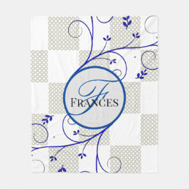 Monogrammad Personlig Fleece Blanket