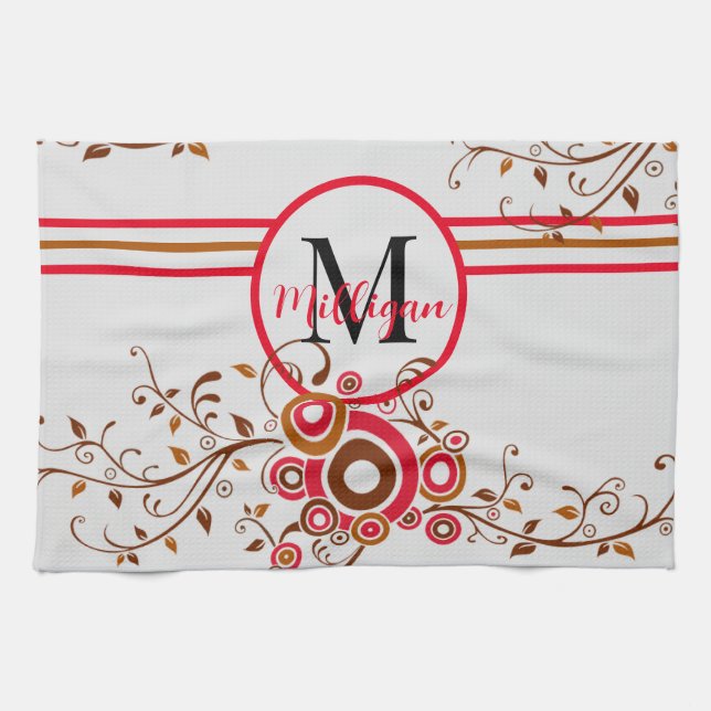 Monogrammad Personlig Kitchen Towel Kökshandduk (Horisontell)