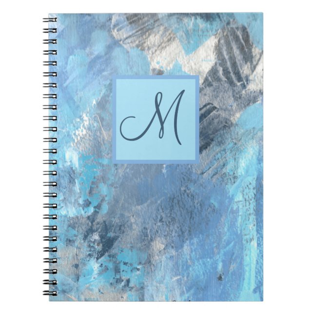 Monogrammad Personlig Modern Journal bärbar dator Anteckningsbok (Framsidan)