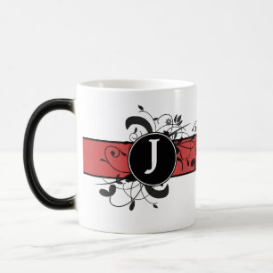 Monogrammad Personlig Victorian Flourish Magisk Mugg