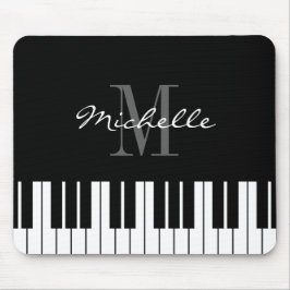 Monogrammad piano nycklar musmatta för pianist