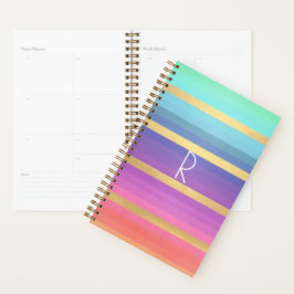 Monogrammad planner för övertoning Pastel Rand