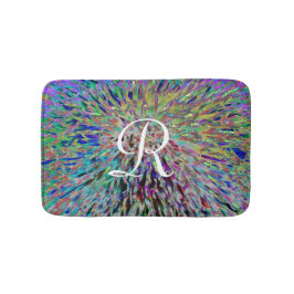 Monogrammad platshållarplatta i flera Färger Badrumsmatta