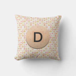Monogrammad Polka Dot Exdoor Dekorativ kudde