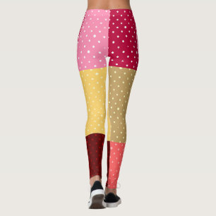 Monogrammad Polka dots Mönster Leggings