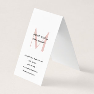 Monogrammad professionell med enkel, modern minima visitkort