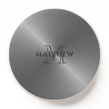 Monogrammad Radial Silver Metallic