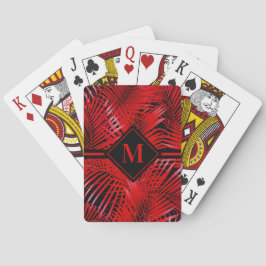 Monogrammad Red Handflatan Casinokort