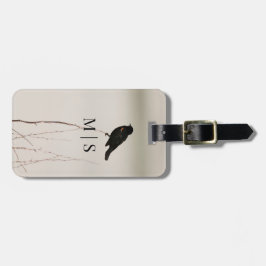 Monogrammad Red-Winged Blackbird på Gren Bagagebricka