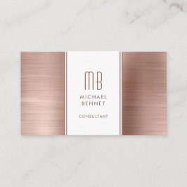 Monogrammad Ro Guld Metallic Foil Consultant Visitkort