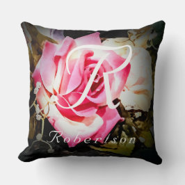Monogrammad Ro katolska Bröllop Gift Kudde