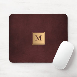 Monogrammad röd bakgrund musmatta