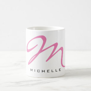 Monogrammad Rosa Calligraphy Your Name Coffee Mugg