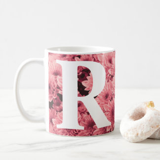 Monogrammad Rosa Chrysanthemum Mugg