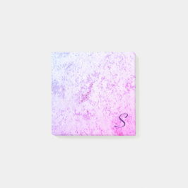 Monogrammad Rosa & Lila Marcular Post-it Block
