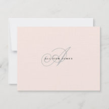 Monogrammad rosa och grått Flat