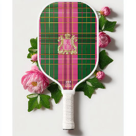 Monogrammad Rosa och Grönt av vallmoskal