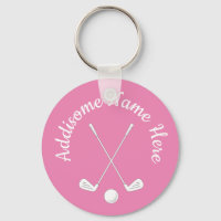 Monogrammad Rosa White golfball klubb Dam Keych