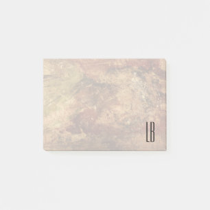 Monogrammad Rough and Weasted Grunge Struktur Post-it Block